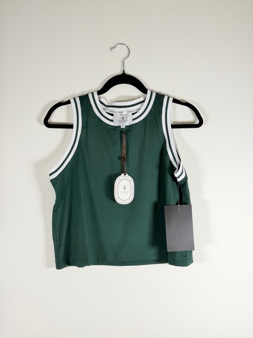 Tuckernuck x Studio McGee Sleeveless Forest Green Tank with White Trim
